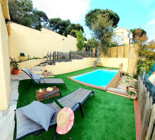 ANGLADA Villa con piscina privada, vistas al mar gîte à louer Gérone