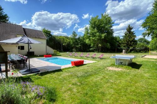 Crazy Villa Margotterie 58 - Heated pool - 2h from Paris - 30p