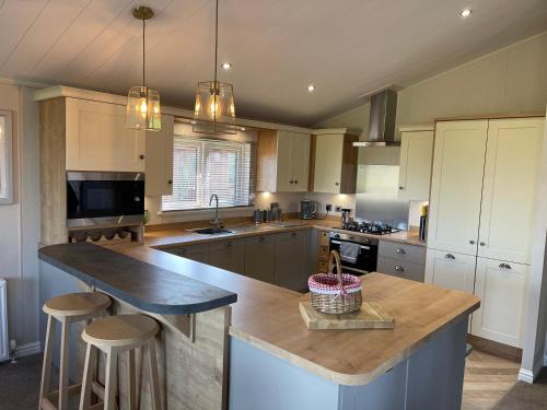 Konyha, Yorkshire view lodge in Newton upon Derwent