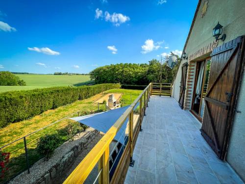 Балкон/тераса, Villa festive HOMAZING piscine privée 1h de Paris (Villa festive HOMAZING piscine privee 1h de Paris) in Ervauville