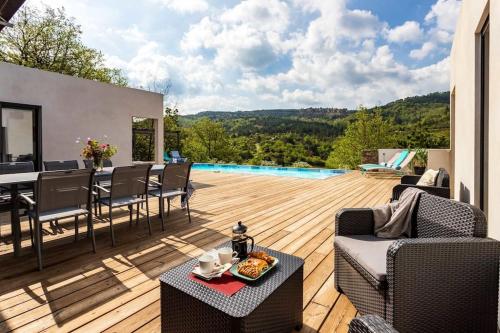 泳池, Villa Blanche, Contemporary, Cathars, Couiza, Carcassonne in 庫伊扎