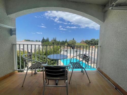 Terraza/balcón, Acapella Hotel, Appartements in Argeles-sur-Mer
