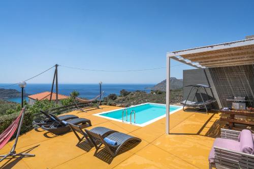 Seaview Villa Mirthios Panorama with Private Swimming Pool and BBQ! 1