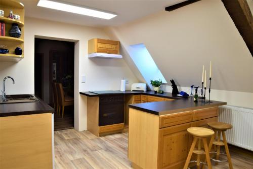 廚房, Ferienwohnung Anneliese am Stadttor in 霍恩巴赫