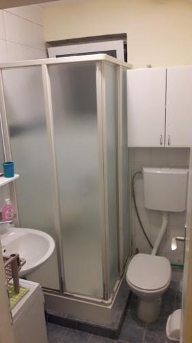 Bathroom, Studio near the airport Tivat in Mrcevac
