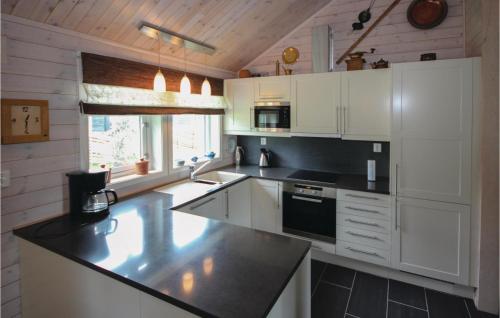 Kitchen, 3 Bedroom Stunning Home In Sjusjøen in Sjusjoen