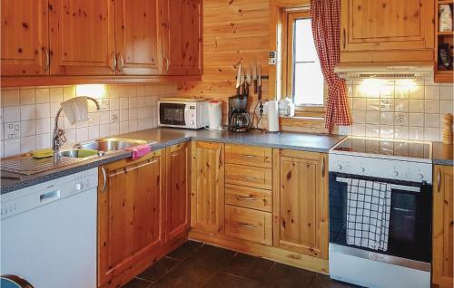Κουζίνα, Amazing Home In seral With 4 Bedrooms And Sauna in Λιοσλαντ