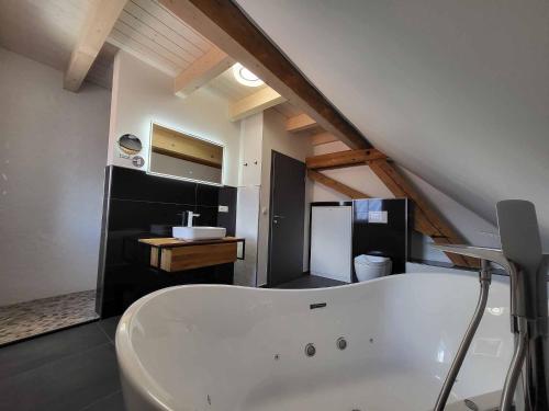 ห้องน้ำ, Ferienhof Gutmichel in ฟอยชท์วาเงิน