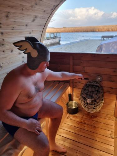 Sauna, PENSJONAT SUNRISE Natura Fishing Relax Regeneration in Lunowo