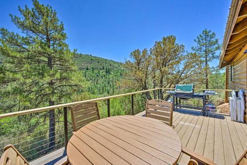 Deck & Mogollon Rim Views: Secluded Payson Cabin, Payson