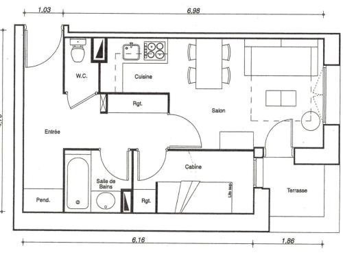 Studio-cabine pour 4 avec balcon, proche pistes et commerces - FR-1-455-198 in La Plagne