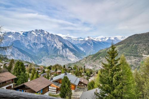 Kilátás, Chalet Bonheur in La Tzoumaz