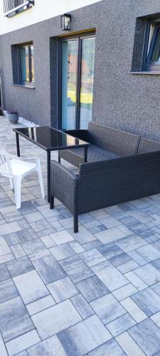 陽台/露台, Apartmán Mignon (Apartman Mignon) in 普拉哈季采