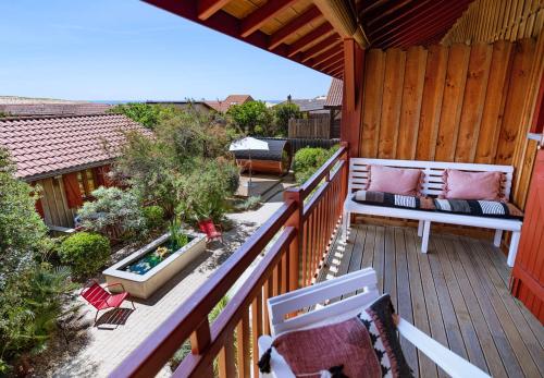 陽台/露台, 拉普拉格酒店 (Hotel de La Plage) in 博恩地區聖於連