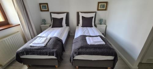 2 twin beds, 1 sofa bed