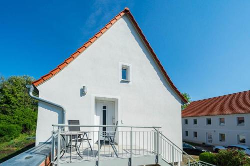 Balkons/terase, Ferienhaus Teichblick und Turmblick, mit Kultur in Großzschepa, Nähe Leipzig (Ferienhaus Teichblick und Turmblick, mit Kultur in Großzschepa, Nahe Leipzig) in Lossatal