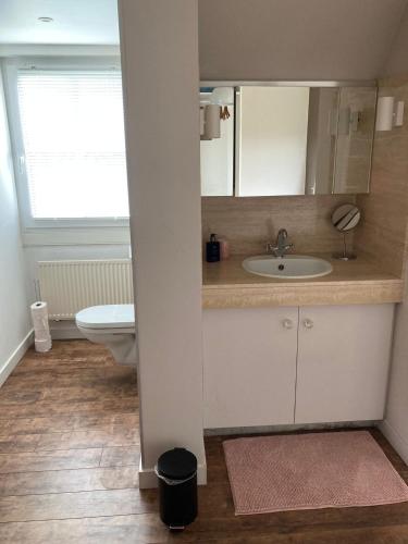 浴室, Rustig appartement in het groen met terras in 里特