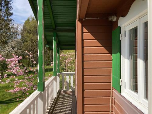 Erkély/terasz, Ferienhaus Leezen in Schwissel