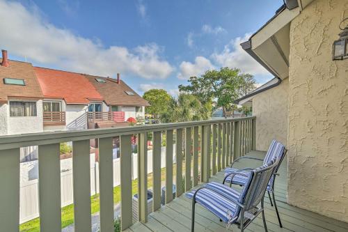 Myrtle Beach Condo Balconies, Walk to Beach! image