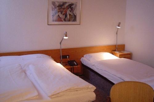 1 double bed, 1 twin bed