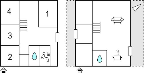 Floor plans, Cozy Home In Salen With Sauna in Salsatern