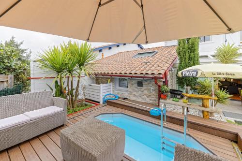 Turtle island Anglet Jardin  Barbecue  Piscine  TVWIFI gîte à louer Saint-Bernard