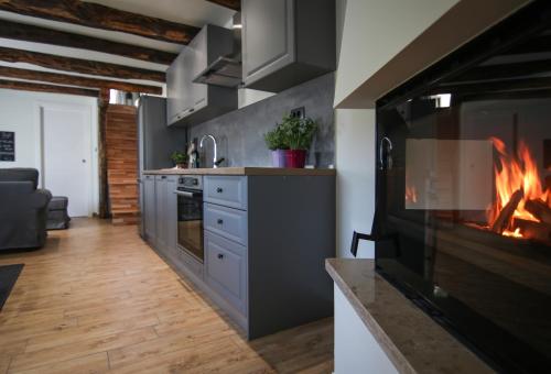 Konyha, Guest house 'Villa Fani' Veprinac with jacuzzi in Veprinac