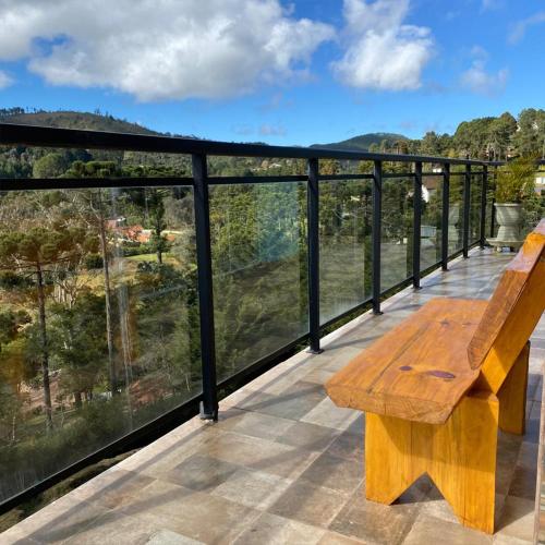Balcon/terrasse, Pousada Alpes Azul in Campos do Jordao
