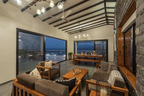 Facilities, SaffronStays Ahilya Waters - 3BR Pawna villa, infinity pool, 270 terrace views, bonfire & AD-feature in Kolechafesar