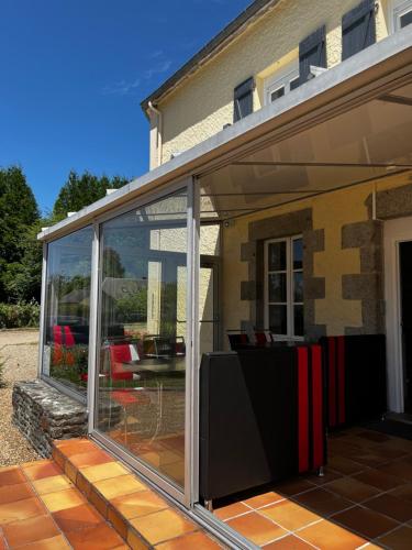 balkon/terras, Hotel Les Montois in Ducey