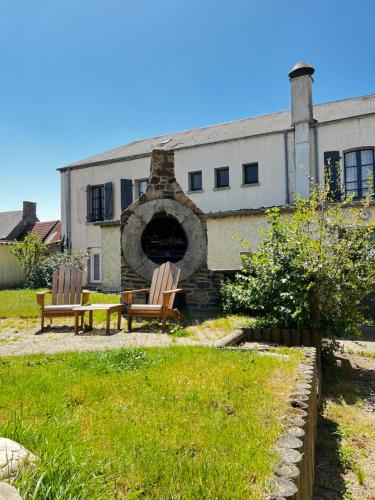 tuin, Hotel Les Montois in Ducey