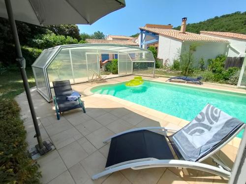 Confortable suite parentale avec jardin et piscine - Accommodation - Camélas