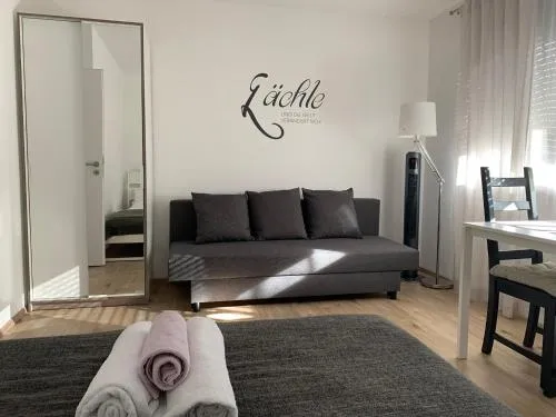Top Modernes 1-Zimmer-Apartment mit Küche, Parkplatz, kostenfreiem WLAN und Netflix in Bad Soden-Salmünster, Deutschland