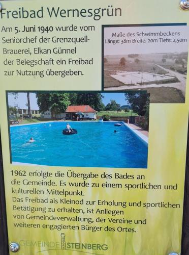 Swimming pool, Pension Wernesgrun in Wildenau