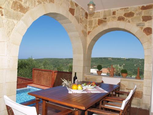 Swimming pool, Villa Katerina with Eco heated pool near Monumental Olive Tree of Vouves