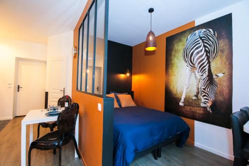 Le Zèbre, T1 hypercentre chic et cosy, Wifi par SOVALFI - La Fouillouse