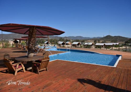 Swimming pool, Don Tomas Vinedo cabanas in Ensenada