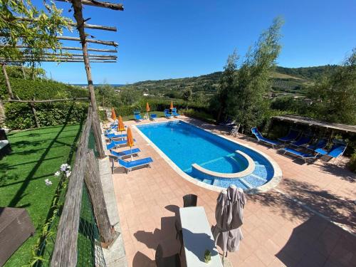  Beautiful tent lodge in Massignano with private terrace in Massignano