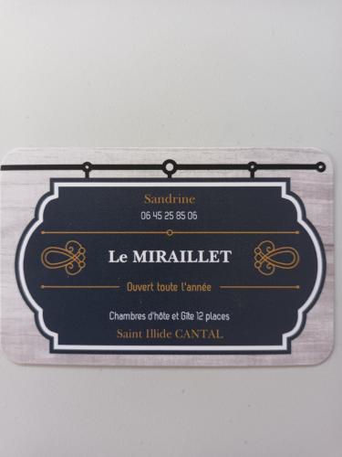 Le Miraillet, chambre hôte