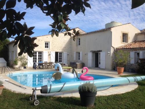 Maison ancienne avec piscine au milieu des vignes gîte à louer Mosnac