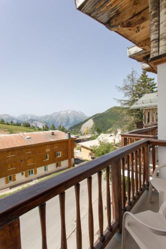 Erkély/terasz, Hotel le Chamois in L'Alpe d'Huez