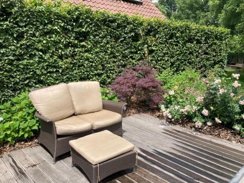 陽台/露台, Rustig appartement in het groen met terras in 里特
