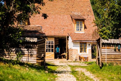 Viscri 32: White Barn and Blue House