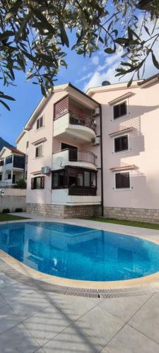 Swimming pool, Cicciobello Lux Apartment Baosici with stunning sea view in Baosici