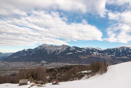 Aparthotel-Almgasthaus Gemsli - A bisal Österreich überm Schweizer Rheintal