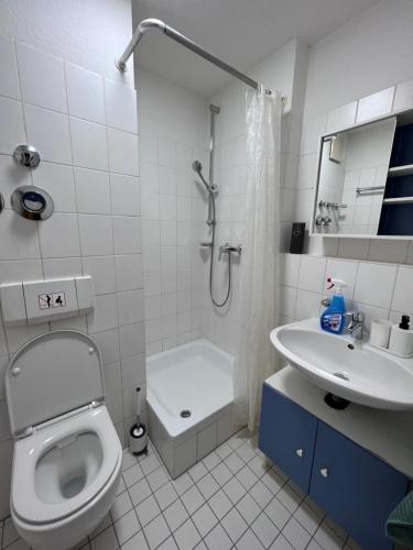 Baño, Apartamento de 35 m² en Karlsruhe Centro Ciudad, con 1 habitación(es) y 1 baño(s) privado(s) (Business Apartment ) in Karlsruhe