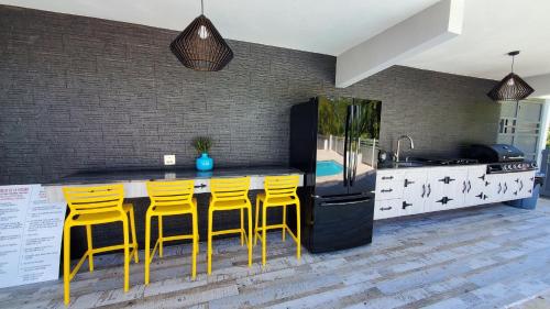 Pub/Lounge, Palm's Bohemian House with Private Pool in Aguada