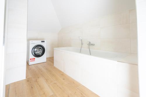 Fürdőszoba, Burghof Apartments Hoyerswerda in Hoyerswerda