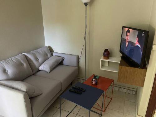 Zajednički dnevni boravak / prostorija s TV-om, Bas de villa couleuvre in Deshaies