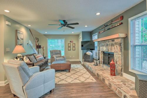Lakefront Home with Entertainment Space and Dock! in Eatonton, USA